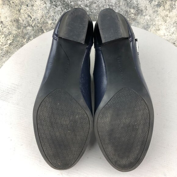 Franco Sarto Women's Size 9M Rapport Blue Faux Leather High Heel Ankle Booties - Picture 11 of 14